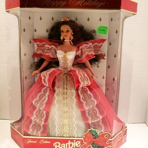 1997 Happy Holidays Barbie Special Edition 10th Ann Hallmark Brunette NEW in Box
